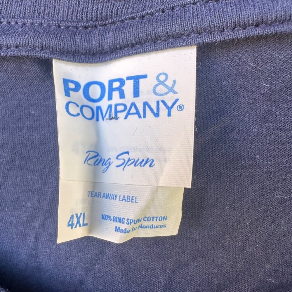 Port & Company Brand New Long Blue Shirt Size 4XL - Picture 2 of 9